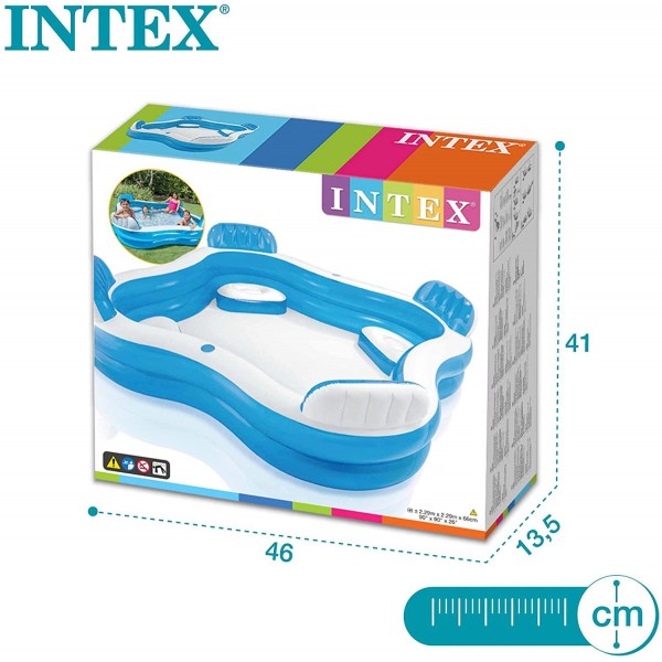 Intex 12-56475NP Swim Center Family Lounge Inflatable Pool, 90
