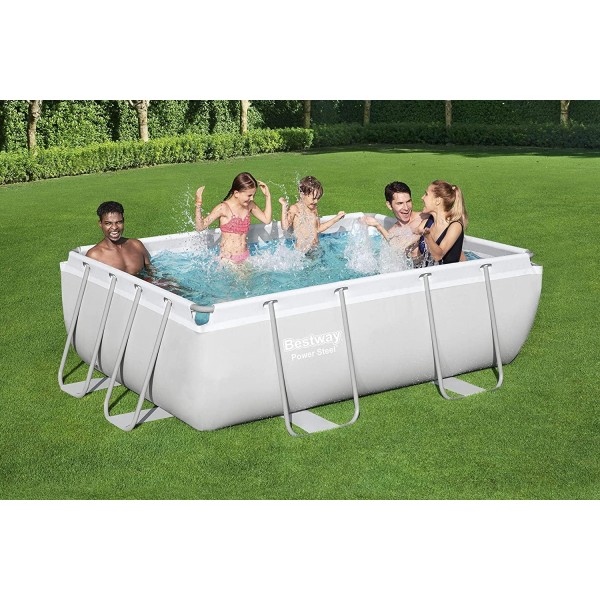 Bestway 56631E Power Steel Above Ground Swimming Pool, 9'3