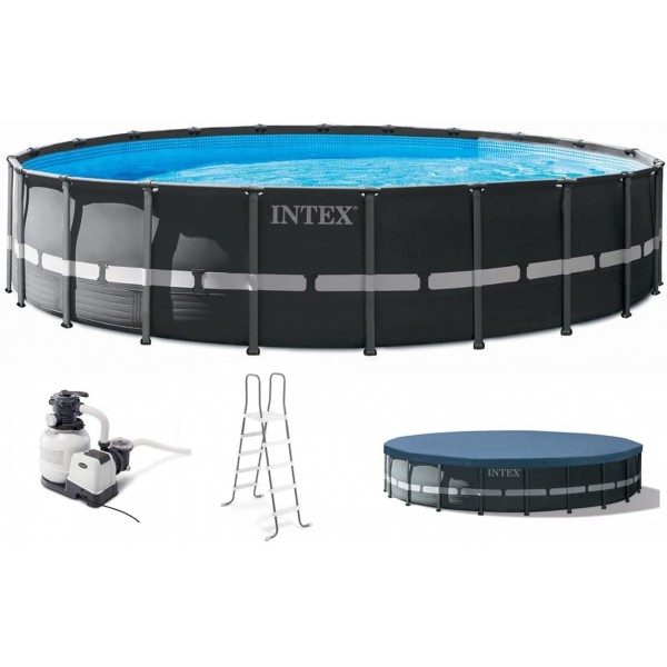 Intex 22ft X 52in Ultra XTR Frame Round Pool Set with Sand Filter Pump, Ladder, Ground Cloth & Pool Cover
