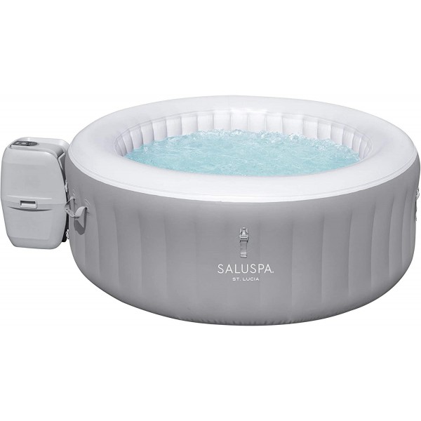 Bestway St. Lucia AirJet Inflatable Hot Tub Spa, Gray
