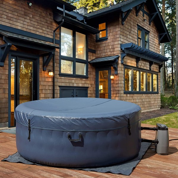 U-MAX Inflatable Hot Tub 4-6 Person Outdoor AirJet Spa with 120 Air Jets, Tub Cover, Pump, and 2 Filter Cartridges