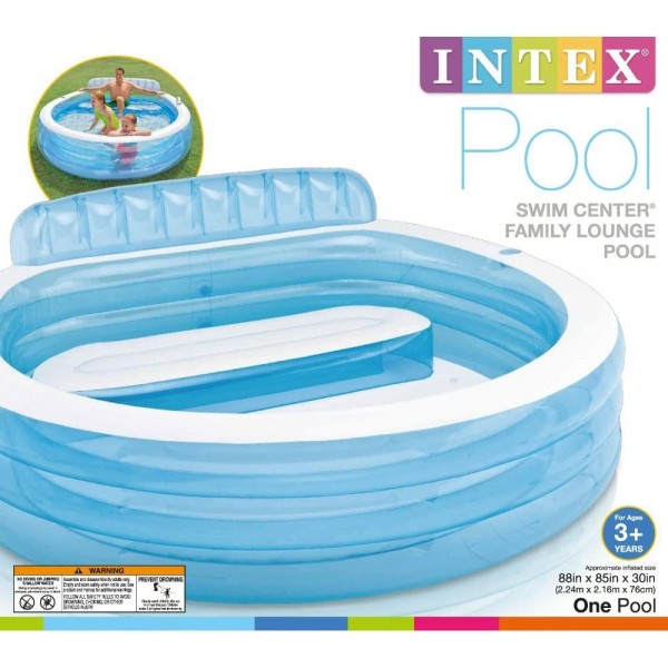 Intex 57190EP B01E0W4L58 Family Lounge Pool, 6x20x20, Blue