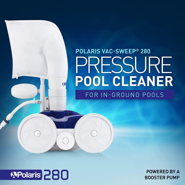 Polaris F5 Vac-Sweep 280 Pressure Side Pool Cleaner, Model, white