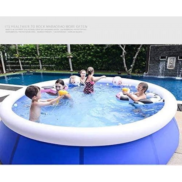 Family Inflatable Swimming Pools Above Ground for Backyard/Outside, Portable Blow Up Swimming Pools for Kids, Adults and Baby (with Pool Pump) (Bottom Size 12ft x 35in)