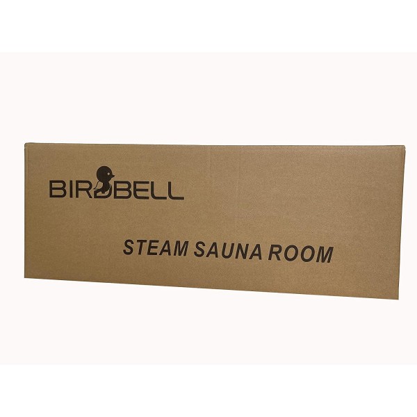 BIRDBELL Saunas, Portable Steam Sauna Spa, 2L Personal Therapeutic Sauna with Remote Control,Foldable Chair,90 Minute Timer, 1000 Watt 2L Steam Generator - Black