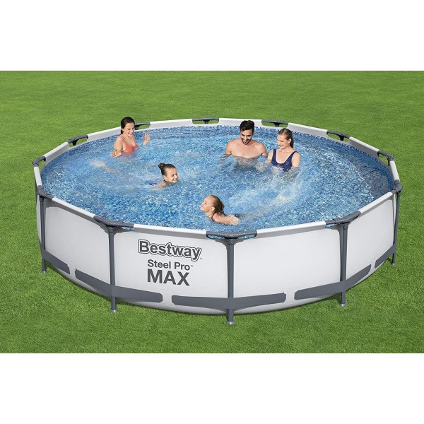 Bestway 56061US Steel Pro MAX Above Ground Swimming Pool, 12' x 30