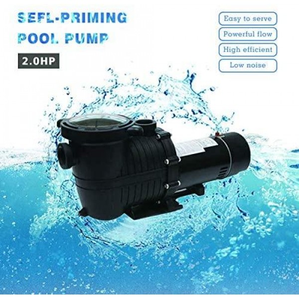 Swimming Pool Pump PureBy J15001 2.0HP Powerful 5280GPH Dual Voltage Inground 115/230V w/ Voltage Switch
