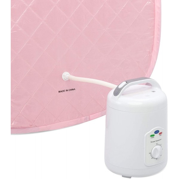 Durasage Personal Foldable Steam Sauna for Weight Loss, Detox & Relaxation at Home, Chair Included (Light Pink)