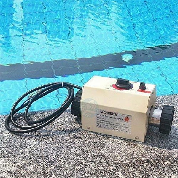 cjc 220V Electric Swimming Pool Heater 3KW/5KW/11KW/15KW SPA Bathe Bath Hot Tub Thermostat (3KW, 220V)