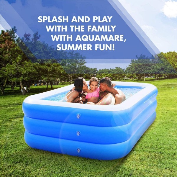 Inflatable Pool for Kids and Adults - Kiddie Pool Inflatable Swimming Pool for Kids Pools for Backyard Blow Up Pool 120