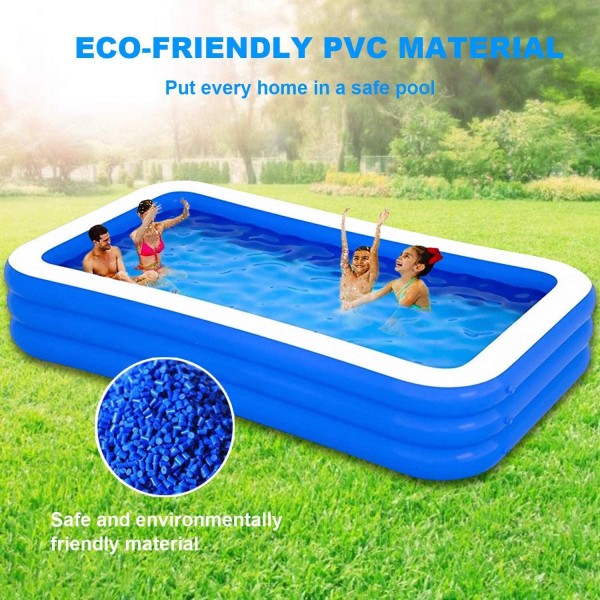 Inflatable Pool for Kids and Adults - Kiddie Pool Inflatable Swimming Pool for Kids Pools for Backyard Blow Up Pool 120