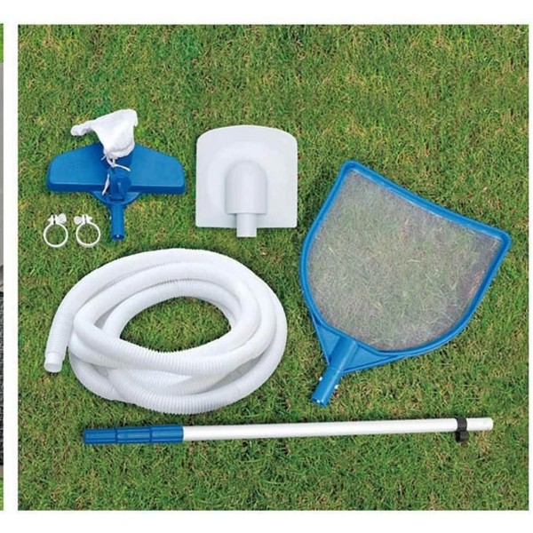 Summer Waves Elite P4A02048B 20ft x 48in Above Ground Frame Swimming Pool Set w/Filter Pump, Pool Cover, Ladder, Ground Cloth, & Maintenance Kit