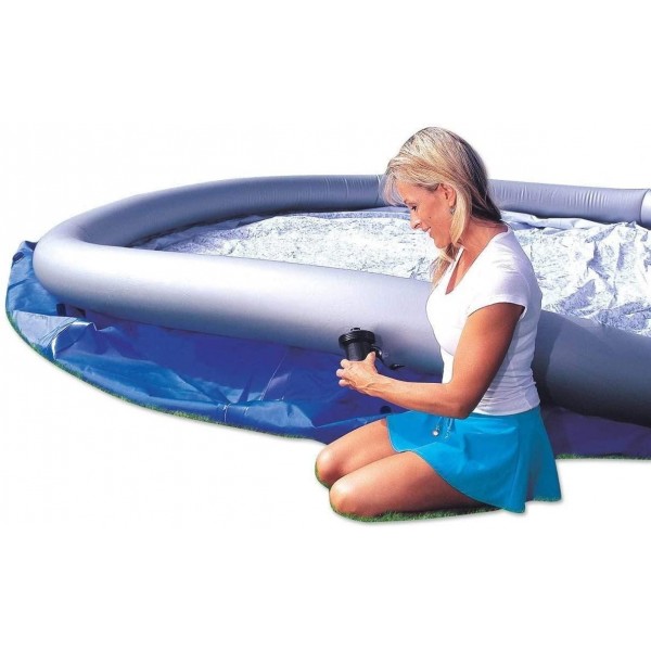 Bestway 57275E Fast Set Up 12ft x 30in Outdoor Inflatable Round Above Ground Swimming Pool Set with 330 GPH Filter Pump, Blue