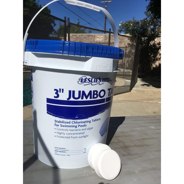 Leslies 20 lb Jumbo Tabs Chlorine Bucket