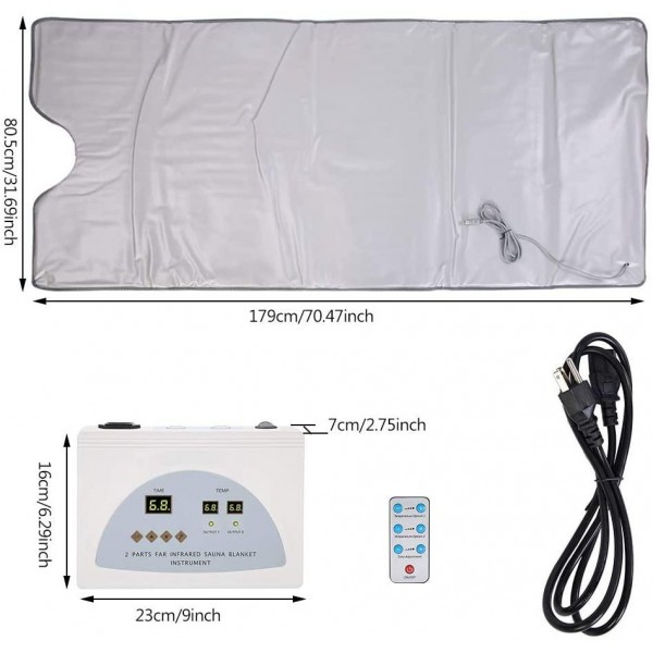 Sauna Blanket, Portable Far Infrared Sauna Heating Blanket Detox Heat Blanket for Home Professional Salon Beauty Use