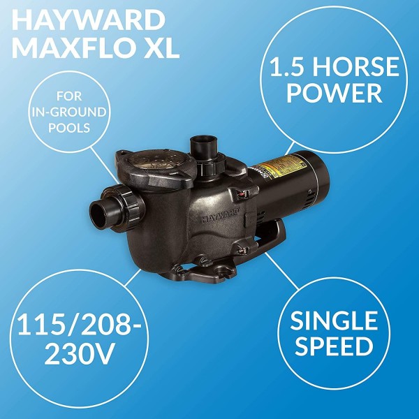 Hayward W3SP2310X15 MaxFlo XL Pool Pump, 1.5 HP