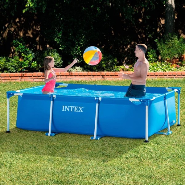 Intex 8.5' x 5.3' x 2.13' Rectangular Frame Above Ground Backyard Swimming Pool