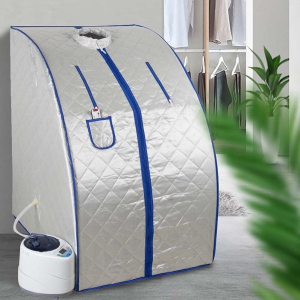 Soniker Portable Steam Sauna Spa for Home, 2L Personal Steam Sauna Tent with Foldable Chair for Relaxation at Home, Remote Control, 60 Minute Timer, 1000 Watt Steam Generator