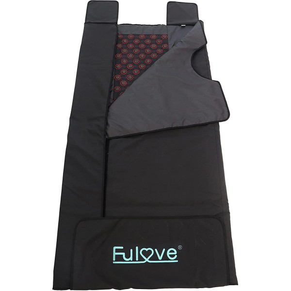 Fulove Upgrade Black Color Tourmaline Stone Far Infrared Sauna Blanket,sunlighten Sauna deep penetrating FIR Heat Infrared Therapy for Various Pain,Infrared saunas at Home,Large Size