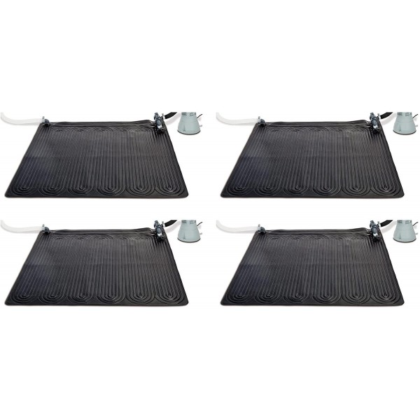 Intex 28685E Solar Mat Above Ground Swimming Pool Water Heater for 8,000 GPH Pool, Black (4 Pack)