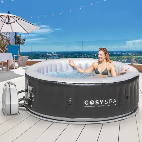 COSYSPA Inflatable Hot Tub Spa – Outdoor Bubble Hot Tub | 2-6 Person Capacity – Quick Heating Hot Tub | Inflatable Hot Tub | Outdoor Inflatable Hot Tub Spa (Hot Tub Only - 6 Person)