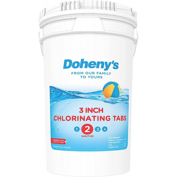 Doheny's 3 Inch Swimming Pool Chlorine Tablets - 50 lbs.