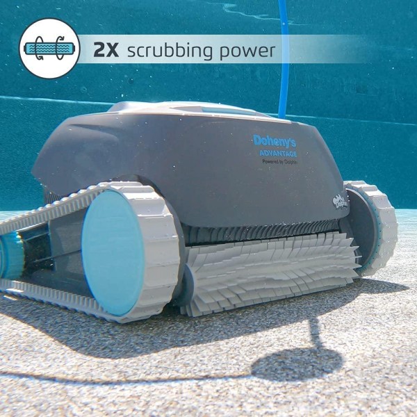 DOLPHIN Advantage Robotic Pool [Vacuum] Cleaner - Ideal for Above/In Ground Swimming Pools up to 33 Feet - Powerful Suction to Pick up Small Debris - Easy to Clean Top Load Filter Basket…