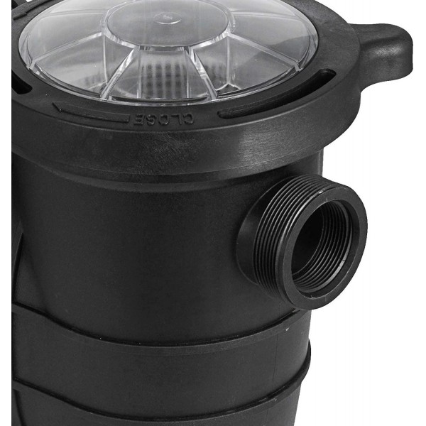 PRIBCHO 1.5 HP Above Ground Pool Pump High Flow Self Primming Dual Voltage in/Above Ground Swimming Pool Pumps W/Strainer Basket Free 2Pcs 1-1/2NPT Connectors