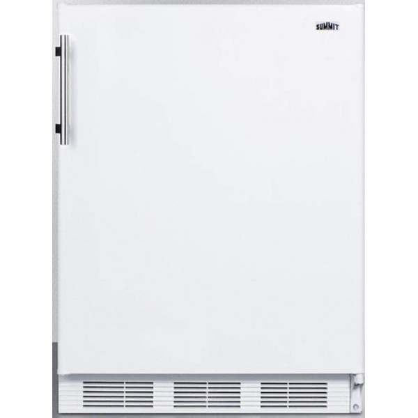 Summit Appliance FF61WBIADA ADA Compliant Built-in Undercounter All-refrigerator for Residential Use with Automatic Defrost, Adjustable Glass Shelves, Adjustable Thermostat and White Exterior