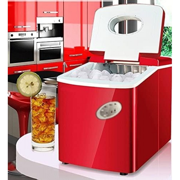CDQYA Ice Maker Commercial Milk Tea Shop Small Household Mini Table Bar Round Ice Making Machine