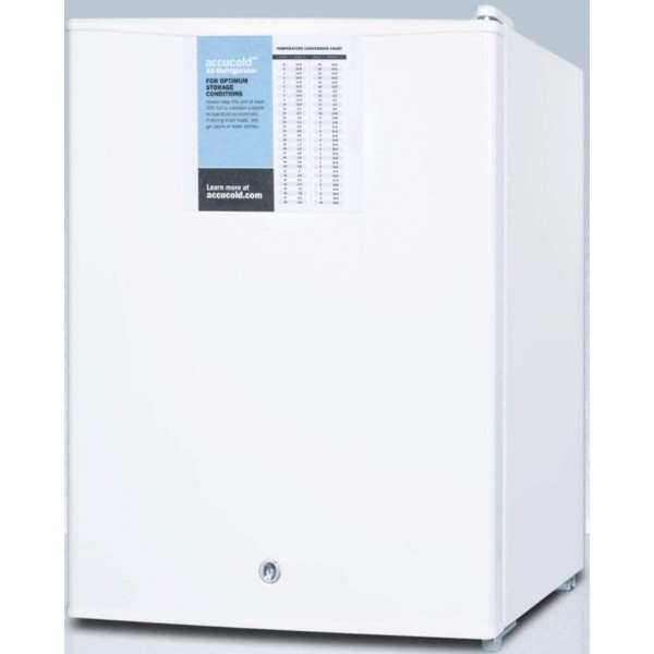 Summit Appliance FF28LWHPRO Compact All-Refrigerator in White with Automatic Defrost, Digital Thermostat, Internal Fan, Lock and Probe Hole for User-installed Monitoring Equipment