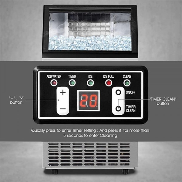 Techomey Bundle-Deep Freezer Chest 5 Cu.Ft+ Bar Commercial Ice Maker 99LBS/24H