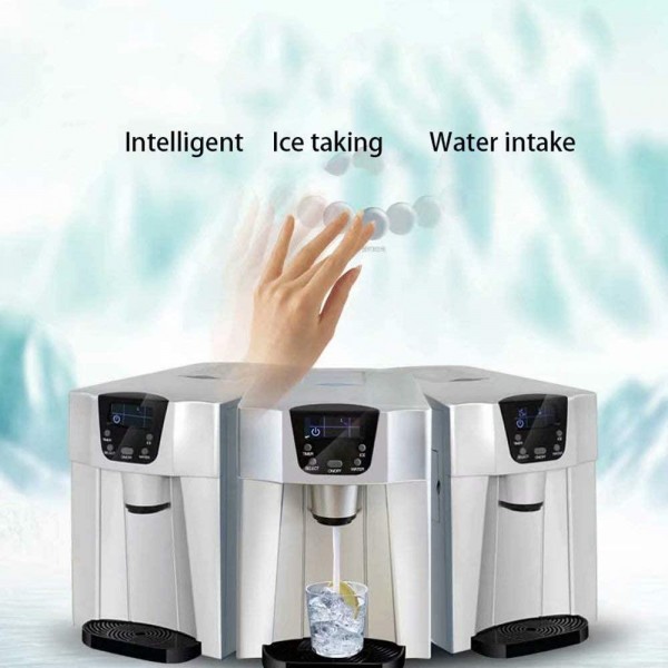 HSTFⓇ Ice Dispenser: ice Machine + ice Dispenser + Chiller - Manual 9.5 kg / 24 Hours 100 watts 2 Cube Size 6-12 Minutes to Prepare 3 liters Water Tank