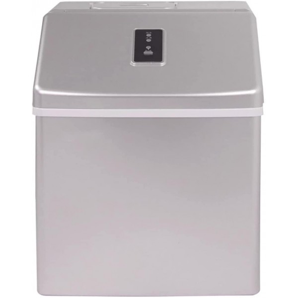 Teerwere Ice Maker Machine Mini Commercial Ice Machine for Milk Tea Shop Bar and Business (Color : Silver, Size : 28.7X35.7X37.5CM)