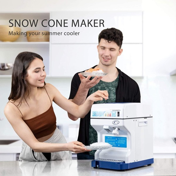 VIVOHOME Electric Portable Compact Countertop Automatic Ice Cube Maker Machine with Electric Ice Crusher Shaver Snow Cone Maker Machine