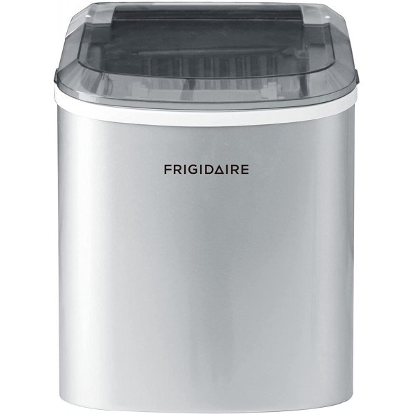 Frigidaire EFIC102-RED Compact Making Machine, Large Portable Ice Maker, Red, Medium & EFIC189-Silver Compact Ice Maker, 26 lb per Day, Silver