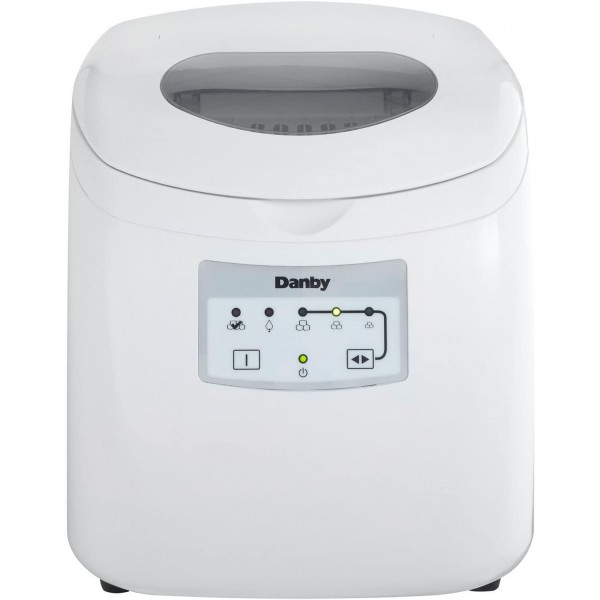Danby DIM2500WDB Portable Ice Maker, 120 V, Steel, 2 lb, White