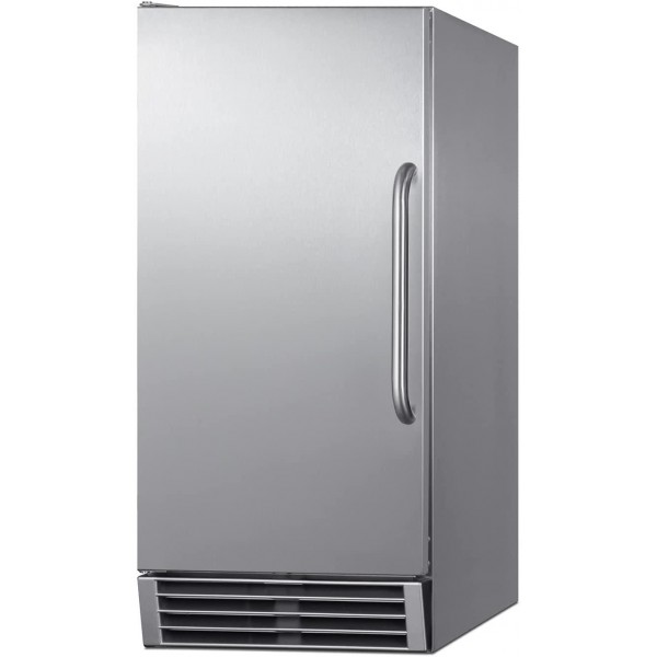 Summit Appliance BIM44GCSSIFADA Built-In Clear Icemaker, ADA Compliant, 50 lb Production Capacity, Built-in Pump, Automatic Defrost, Panel-ready Door, Touch Control Panel, Leveling Legs