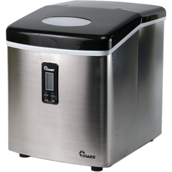Chard IM-12SS, Ice Maker with LCD Display, Stainless Steel, 26 lbs. of Ice Per Day