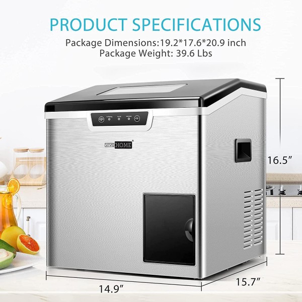VIVOHOME 2 in 1 Electric Portable Compact Countertop Automatic Ice Maker and Shaver Machine with Electric Automatic Pasta Ramen Noodle Maker Machine
