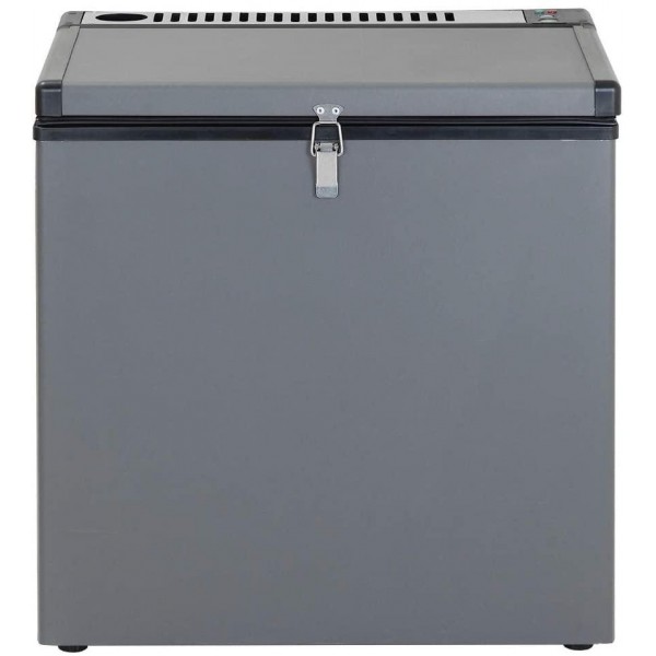 SMETA Propane Chest Freezer Deep Freezer Electric LPG AC/DC Propane Gas Absorption Chest Freezer with Lock for RV Chalet, 2.4 Cu.Ft, Black Outdoor