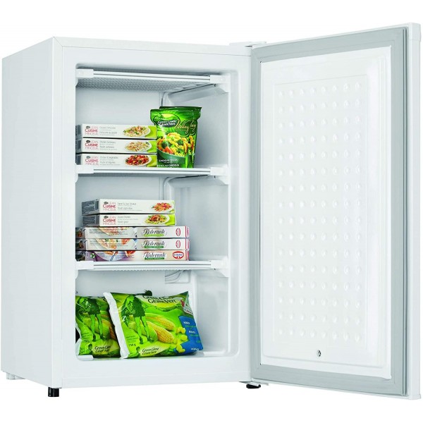 Danby DUFM032A3WDB-3 3.2 Cu.Ft. Garage Ready Upright Freezer with 2 Shelves and Scratch-Resistant Worktop