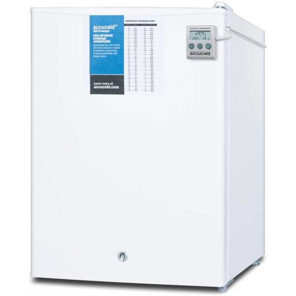 Summit Appliance FS30L7PLUS2 Compact Commercially Listed All-Freezer with Manual Defrost, Adjustable Thermostat, Removable Shelves, Flat Door Liner, NIST Calibrated Thermometer and Lock