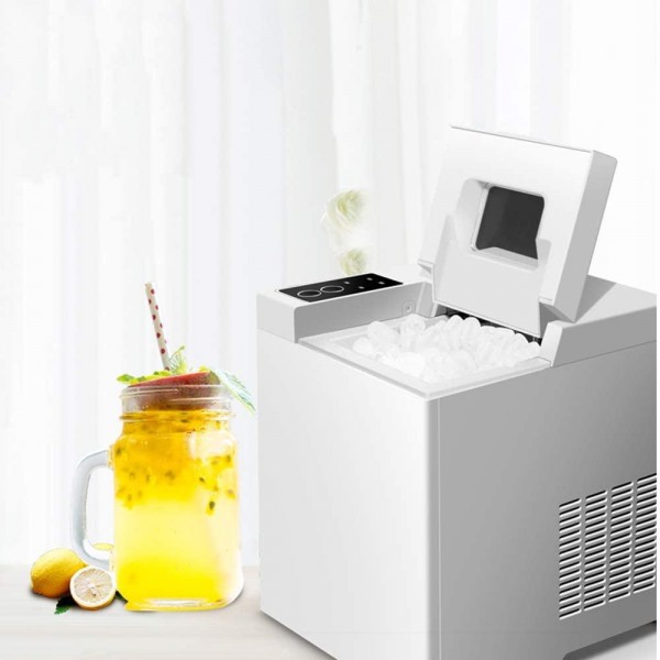 ZH1 The Automatic Ice Maker with Indicator Light Can Adjust The Size of The Ice Cubes. The Infrared Sensor Quickly Makes Ice and Prompts Water Shortage and Full Ice.