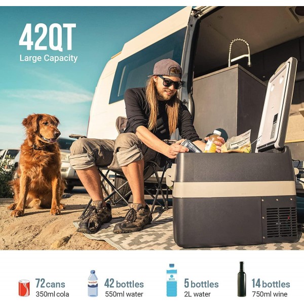BougeRV Bundle Items: 42 Quart Portable Refrigerator and 216Wh Portable Power Station