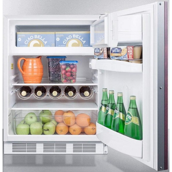 Summit Appliance CT661WBIIFADA ADA Compliant Built-in Undercounter Refrigerator-Freezer for Residential Use, Cycle Defrost with Deluxe Interior, Panel-ready Door and White Cabinet