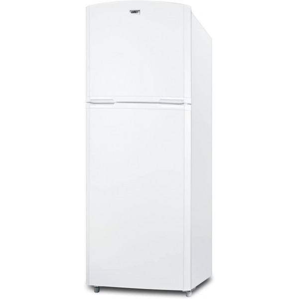 Summit FF1427SSIM 26 Top Freezer Refrigerator with 12.9 cu. ft. Capacity Adjustable Glass Shelves Reversible Doors Ice Maker in Stainless Steel