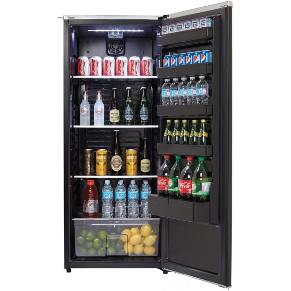 Danby DAR110A3MDB 11 Cu. Ft. Apartment Basement Sized Contemporary Classic Refrigerator with 3 Adjustable Glass Shelves and Bottle Storage, Black