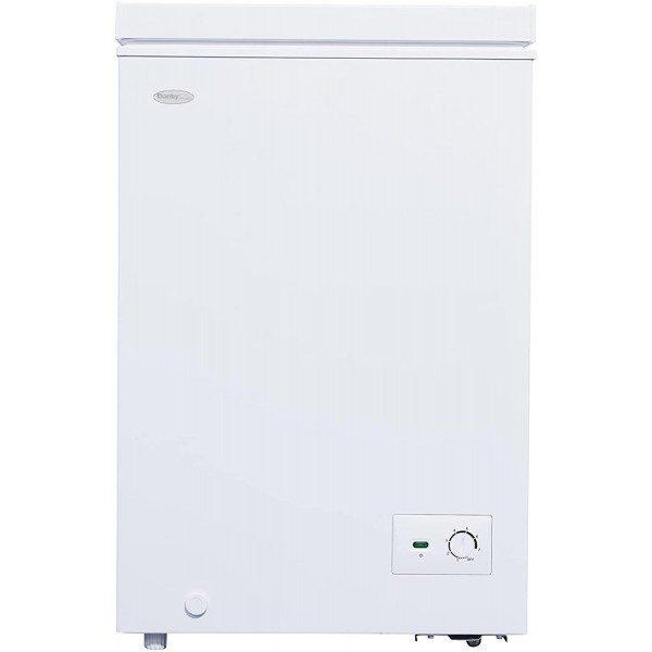 Danby Diplomat DCF035B1WM 3.5 Cu.Ft. Garage Ready Chest Freezer, Manual Defrost and Front-Mount Thermostat, in White