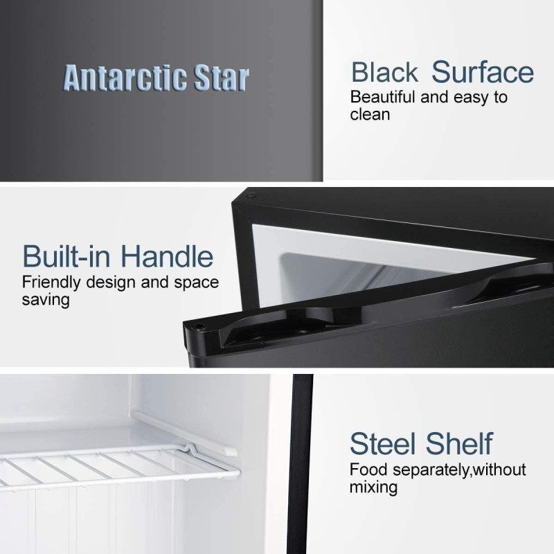 Compact Adjustable Removable Shelves for Home Office Black, 2.1 cu.ft TAVATA Compact Chest Upright Freezer Single Door Reversible Stainless Steel Door 